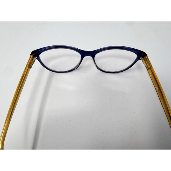 Carolina Herrera VHE677K Eyeglass Frames Only Blue Gold COL 0D99 52-17-140 main image 9